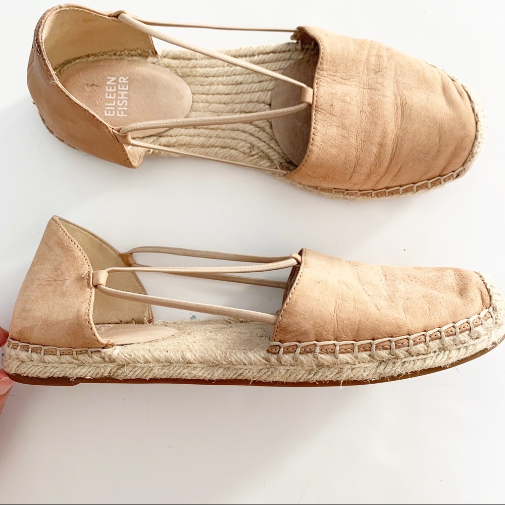 EILEEN FISHER Lee Leather Espadrille Flat Shoes